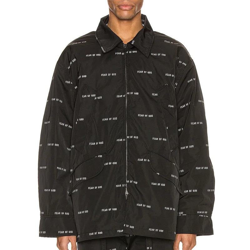 oem streetwear allover print mens jackets & coats