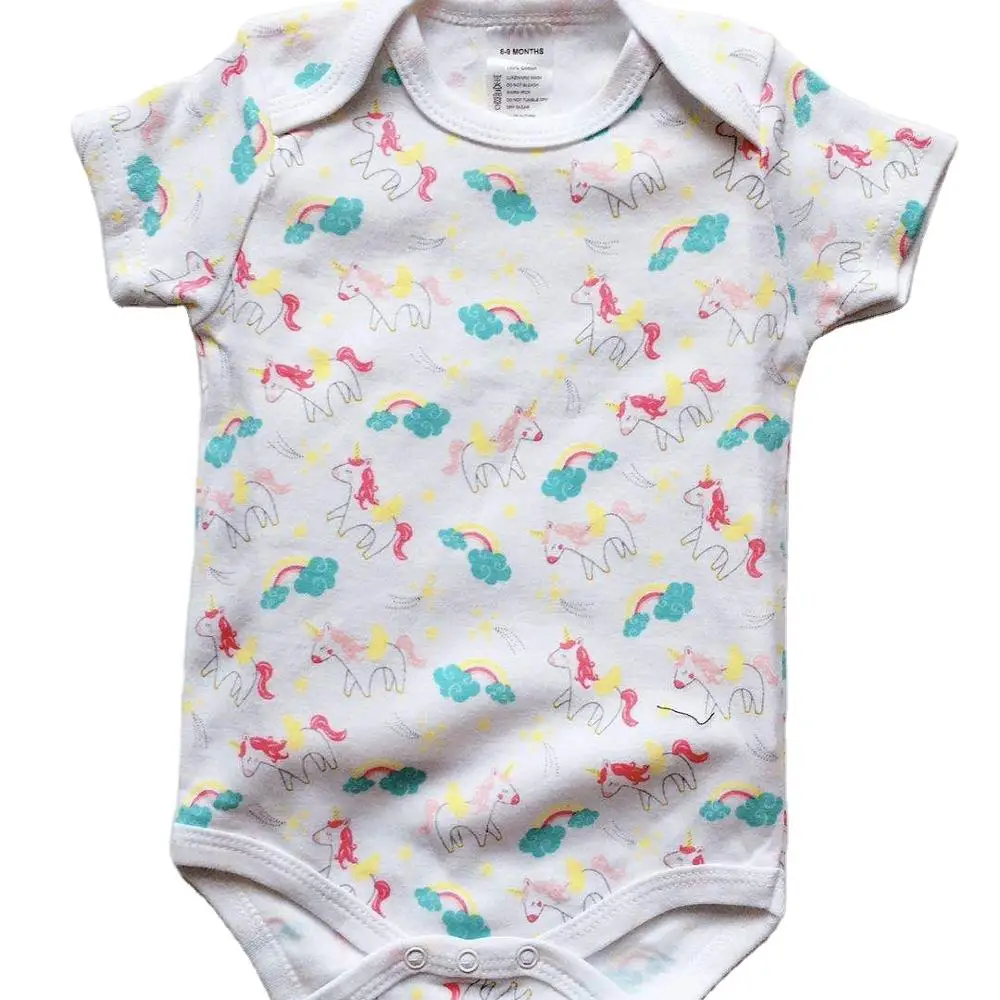 

Wholesale short sleeve baby bodysuit 100% cotton baby girl summer clothes newborn onesie white baby boy bodysuits