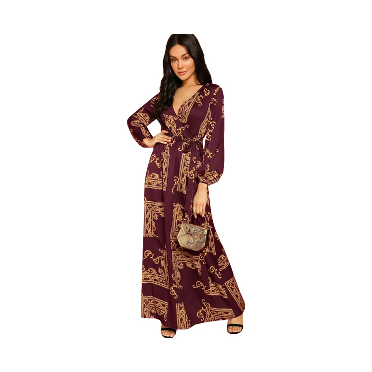 

Boho Summer Beach Lady Chiffon Ruffle Maxi Dress Vestidos Women Elegant Summer floral Casual Dresses, Multicolor