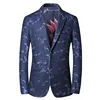 High Quality Fashion Printing Casual Wedding Tuxedo Slim Fit Men's Suits For Men