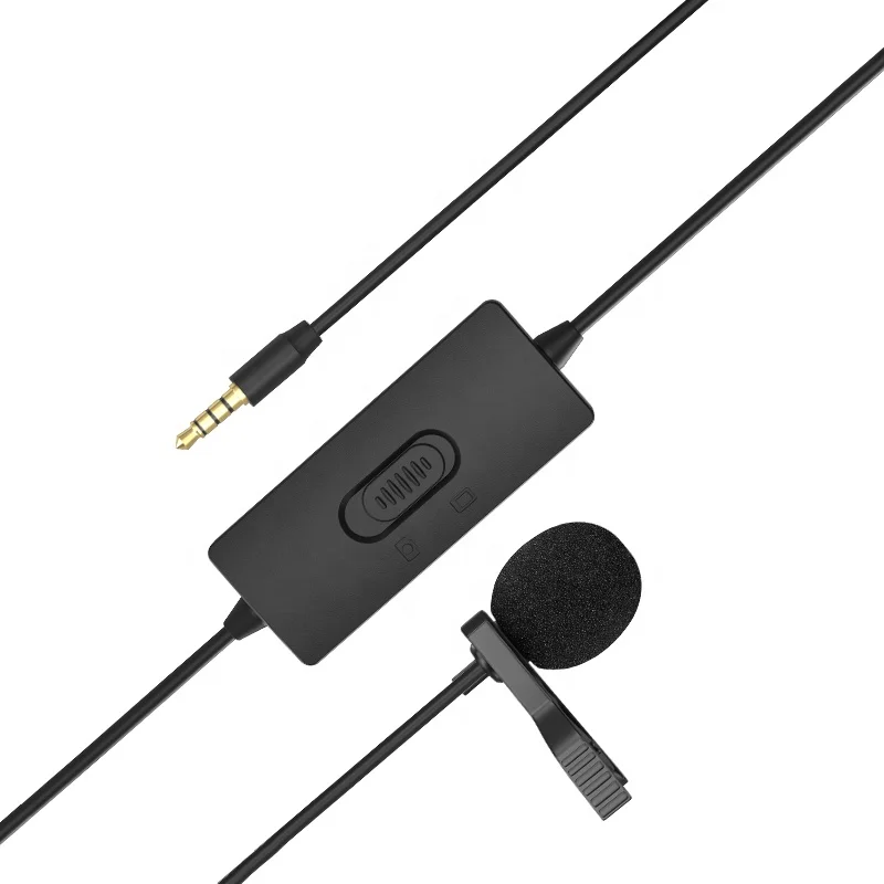 

3.5mm Electret Condenser Mic Recorder Lapel Collar Microphones PC Lavalier Microphone Clip-on Mic for Smartphones