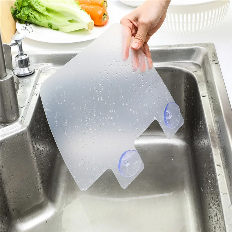 

Kitchen Waterproof Washing Vegetables With Suction Cup Pool Water Tank Splash Proof Baffle