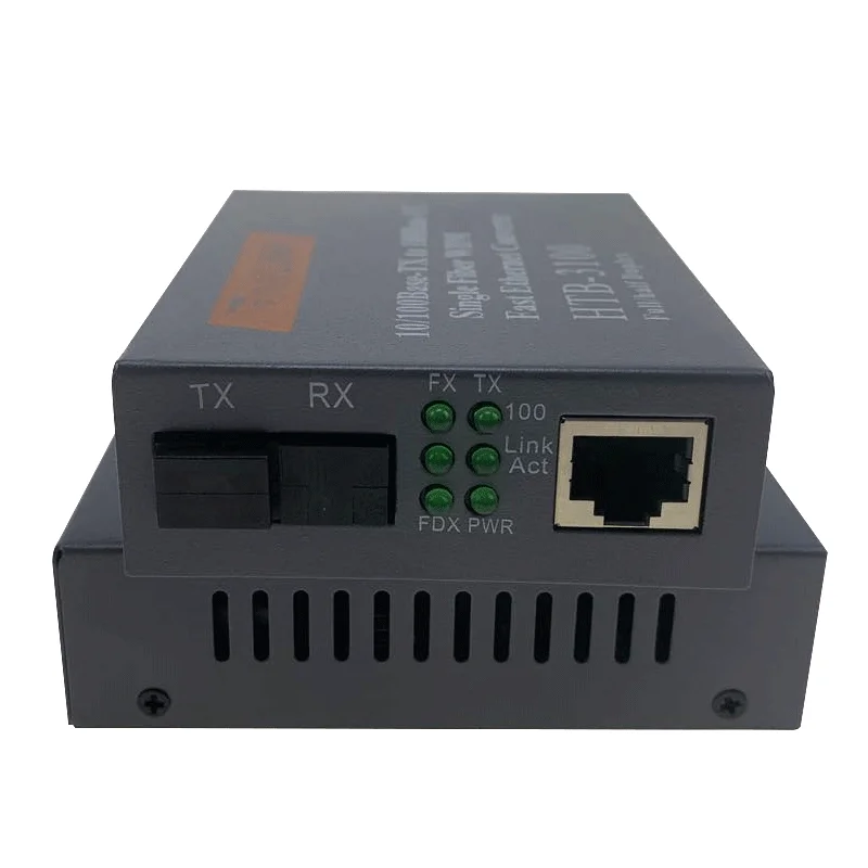
10/100M Single Mode single fiber Netlink Fiber Optic Media Converter HTB3100AB 