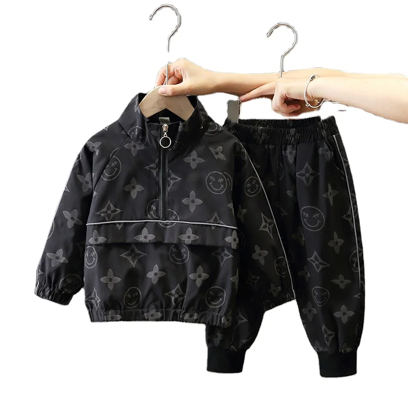 

Spring Autumn New Children Two Pieces Sets Baby Casual Fashion Handsome Printed Tracksuits