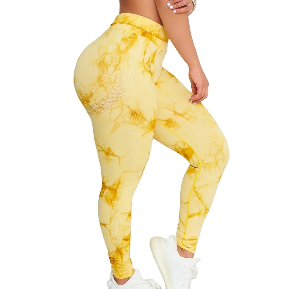 

Athlete Chili Free Shipping Tie Dye Womens Scrunch Butt Lift Leggings Seamless Sports Yoga Pants