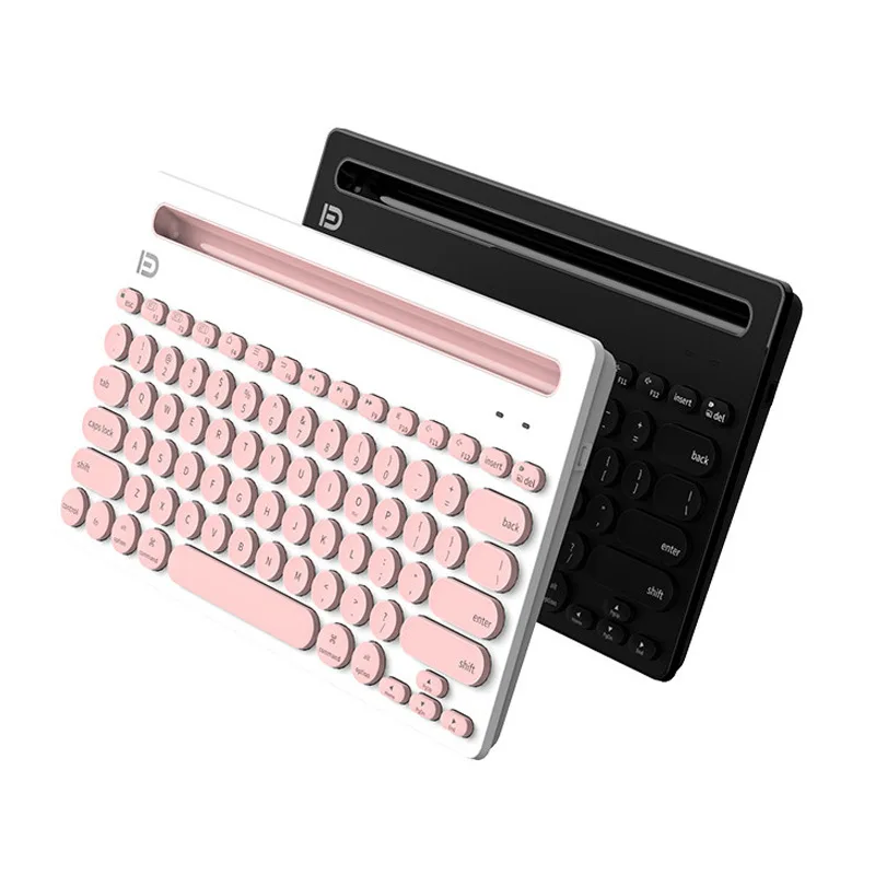 

Mini 78 keys Multi-BT Keyboard Wireless BT Keyboard for Tablet Pc Mobile Phone iPad Macbook Mac Android and Windows, Black or customized