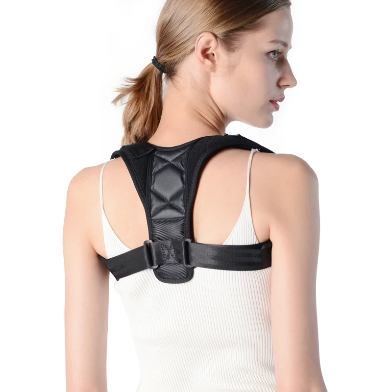 

Posture Corrector for Women and Men Adjustable Upper Posture Brace for Support and Spinal Alignment, Black