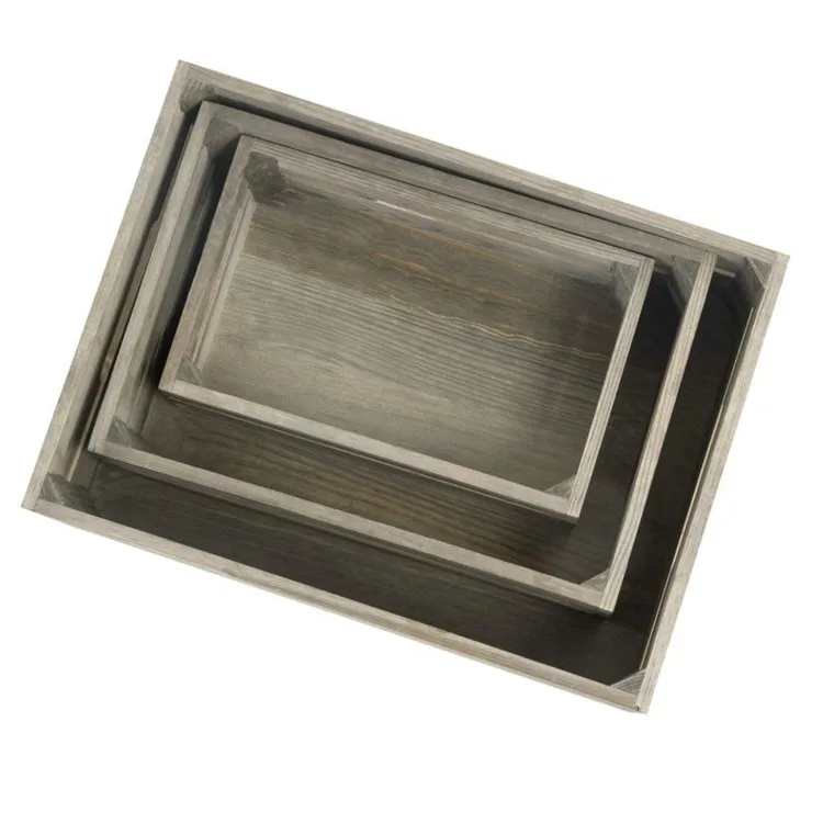 wood crates for display rustic small