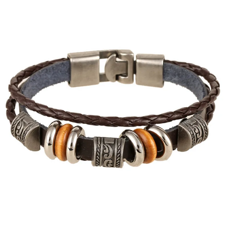 

Braided Bracelet Wholesale Explosive Leather Bracelet New Arrival Men's Genuine Leather