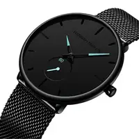 

HANNAH MARTIN 2140 Watches Men Wrist Top Selling Simple Business Luxury Stainless Steel Casual Men Wristwatch Relogio Masculino