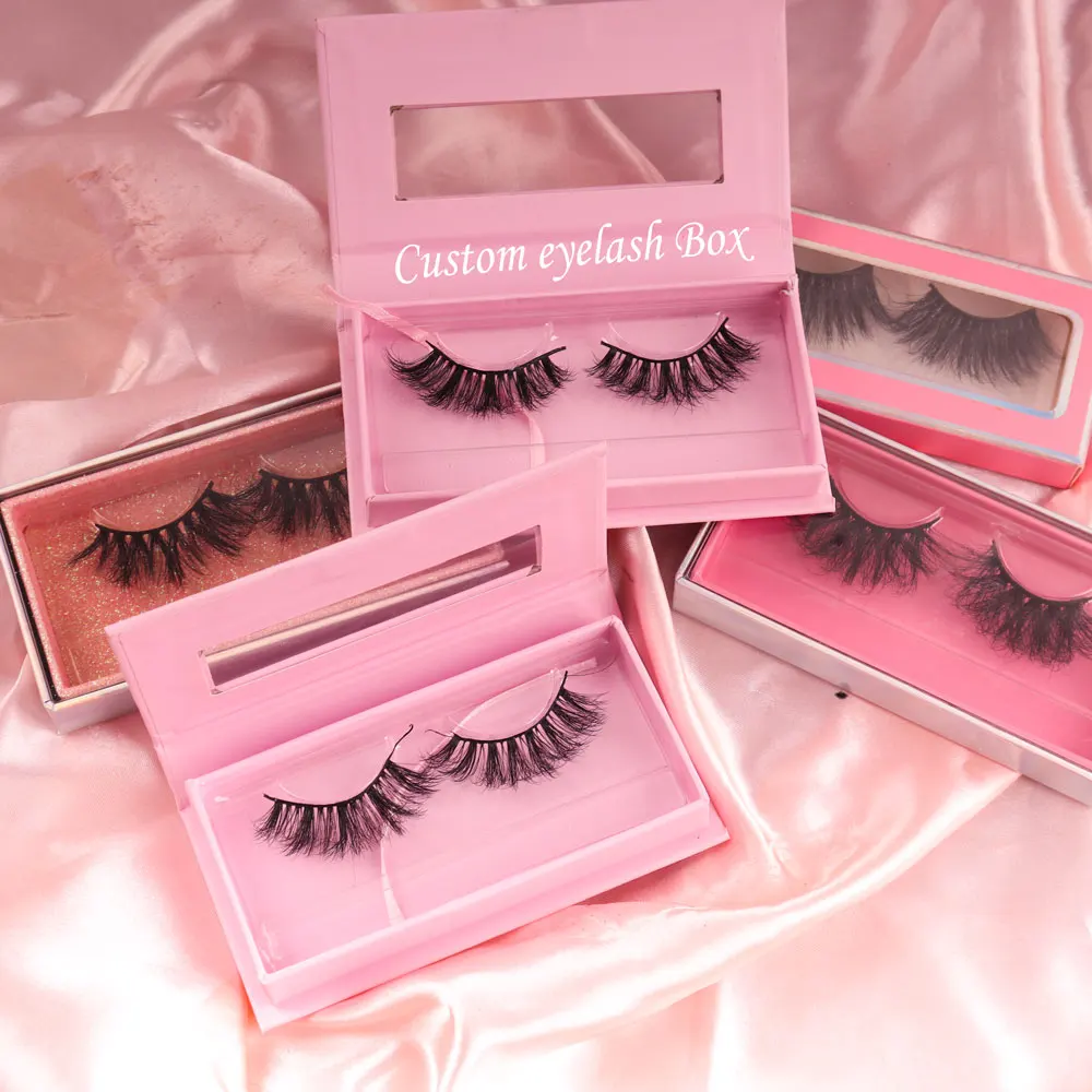 

Vegan Faux Mink Lashes Own Brand Customized Boxes Wholesale 25mm Full Strip 3d/5d/6d Faux Mink Lashes, Natural black