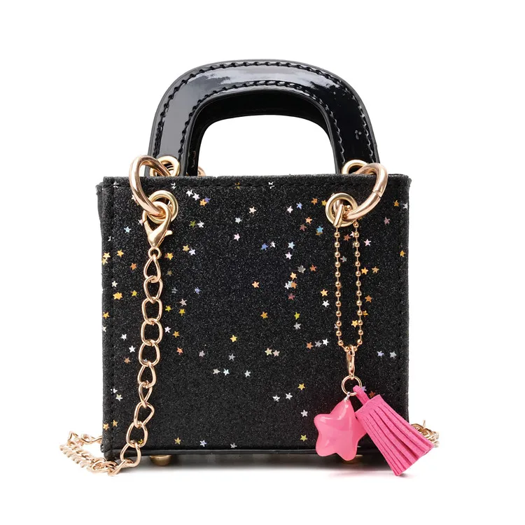 

2020 fashion sequins women portable mini handbags crossbody shoulder small square bag, Picture