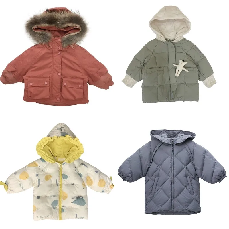 

Children Clothes Baby Boy Winter Coat Denim Jeans Collar Shirt Down Jacket
