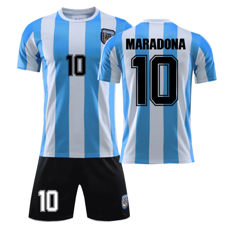 

Maradona Hero T-Shirt Quick Dry Active Sport Short Sleeve Breathable T-Shirt Tee Top football jerseys Argentina shirt, Color