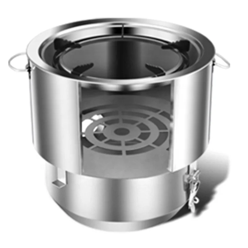 

Wood Burning Camp Stoves Stainless Steel Outdoor Camping Cooking Picnic, Silver