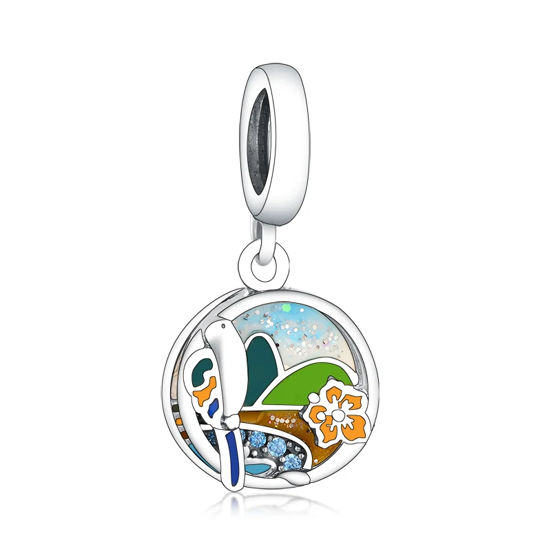 

Factory Outlet 925 Sterling Silver Engraved LOVE BRAZIL Enamel Pendant Charms Fit Original Pandora Bracelets Jewelry Making