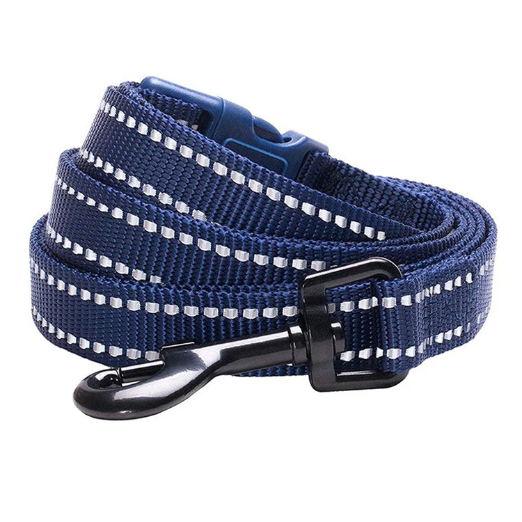 

Durable Strong Safe Running Dog Leash Nylon Reflective Pet Dog Leash With Quick Release Buckle, All colors can be customed