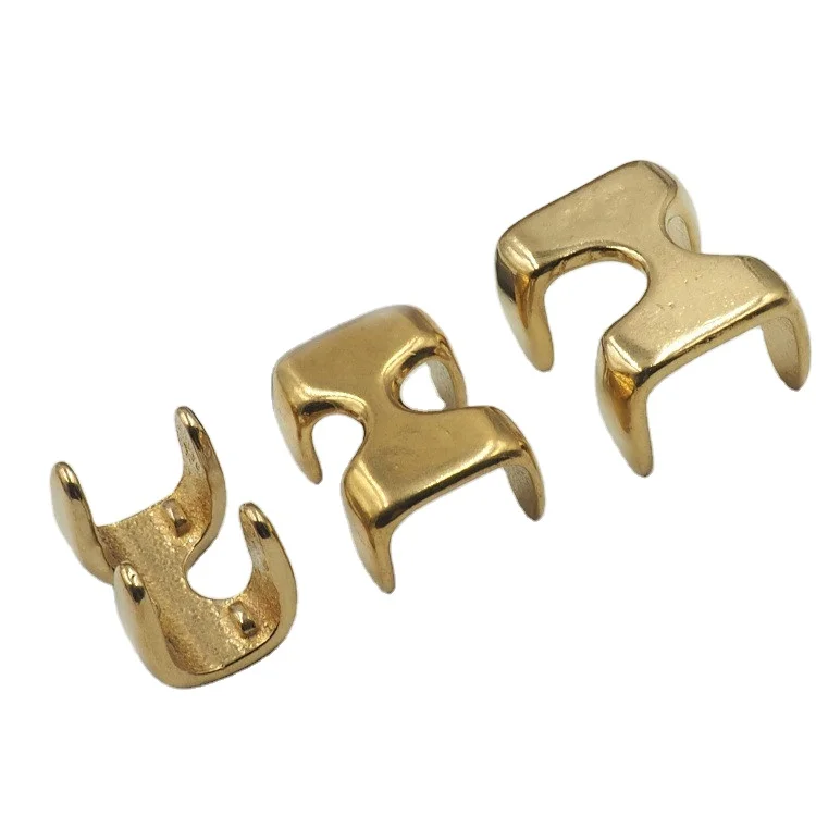 

Meetee BF135 Solid Brass Cord Clip Buckle Alloy Claws Nail Ring Dog Collar Webbing Rope Fixed Cord Lock Clasp