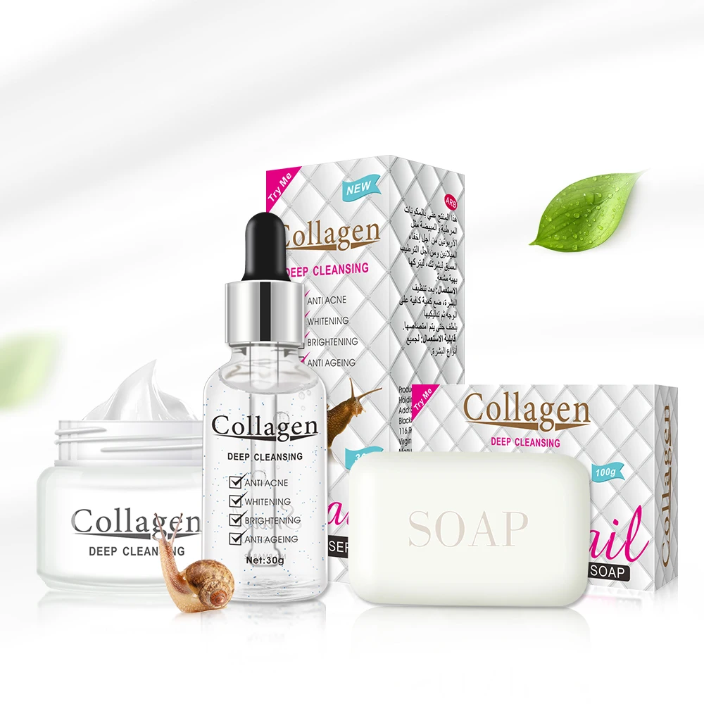 

Private Label Skin Care Whitening Anti Aging Collagen snail private label Face care Serum
