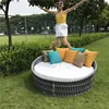 Newest 160cm diameter rope fabric day bed outdoor, swinging bed outdoor, outdoor round sofa bed