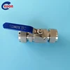 High pressure stainless steel ball valve male thread corrosion resistance small valve