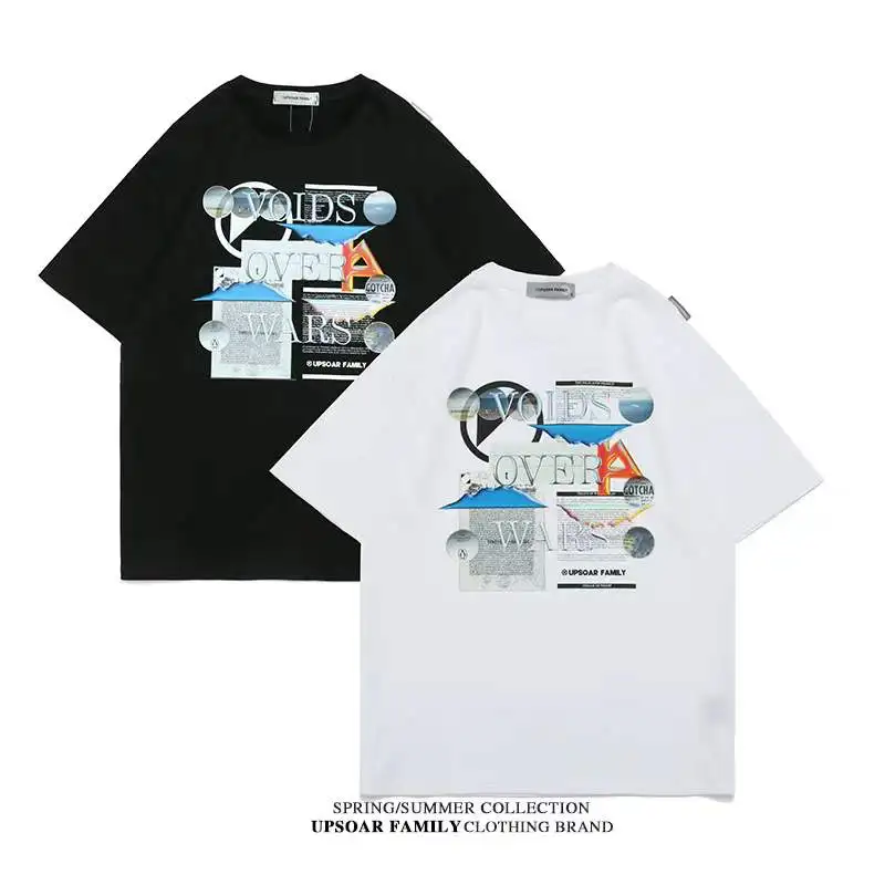 

2022 new men's fashion couple half sleeve short sleeve T-shirt