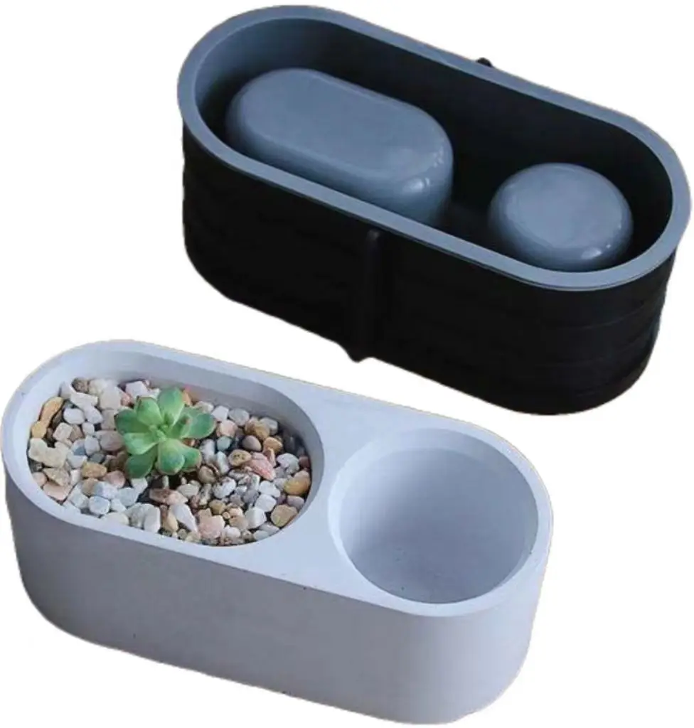 

Elliptical flowerpot silicone mold oval square gypsum concrete flowerpot mold planter mold plant pot plastic case Silicone liner