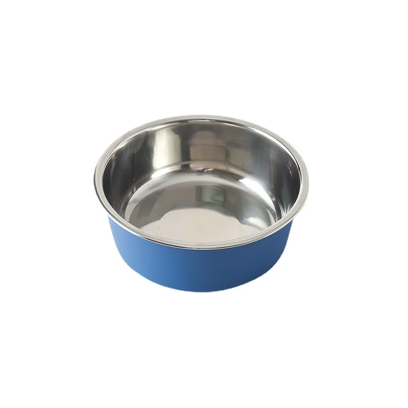 

Thickened Dog Food Bowls Dogs Feeding Bowl Cat Water Bowls with Non-Slip Rubber Sole Double layers Stainless Steel Pet Feeders