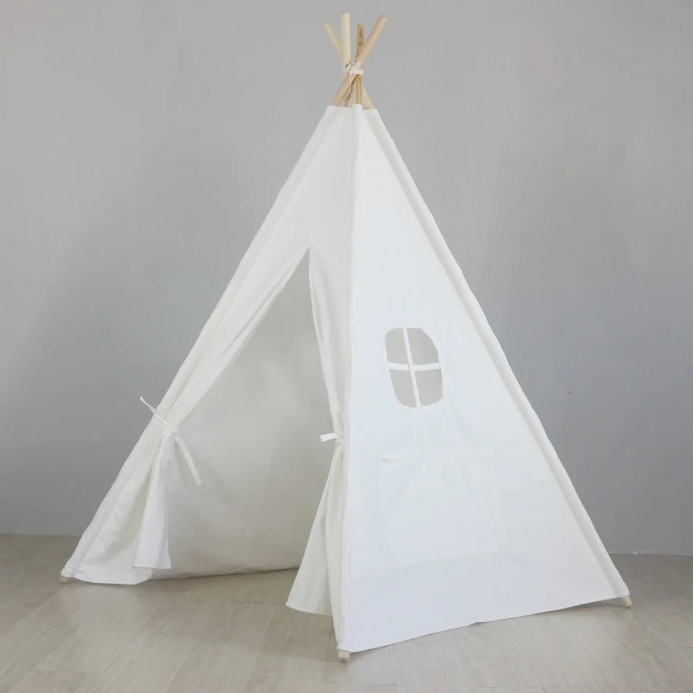 

oem white teepee basketball frame play tent for kids