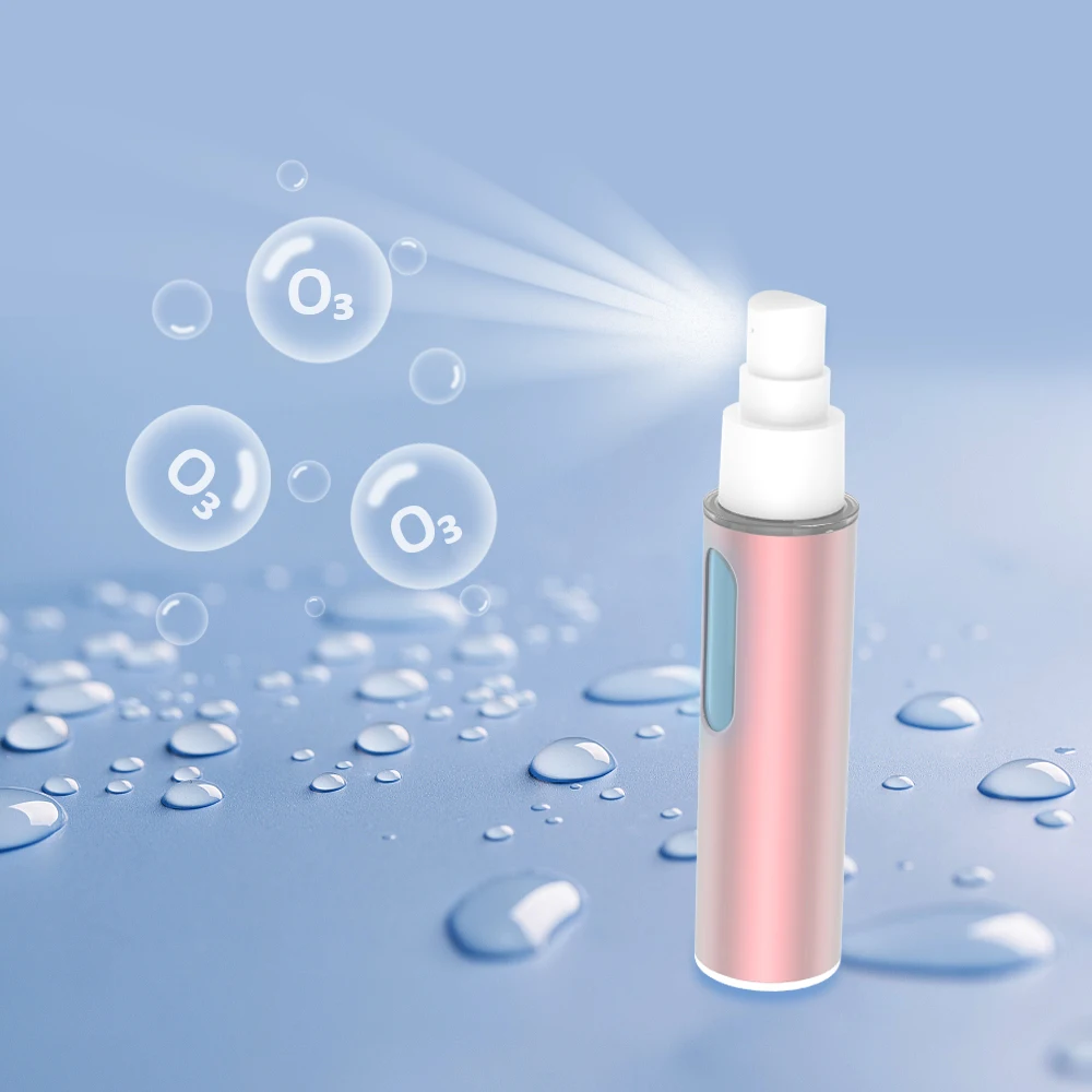 

automatic sanitizing spray hand holder ozone generator water bottle toothbrush dispenser hand sanitizer, Space grey.pink