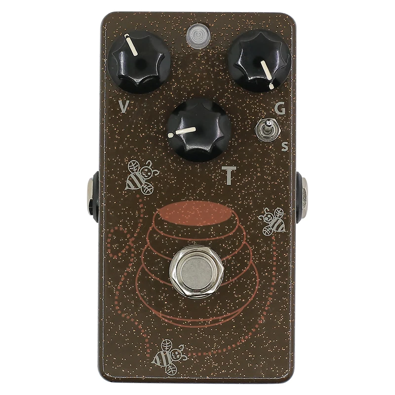 

CKK HONEY JAR Handcrafted NOS Device Overdrive Guitar Effect Pedal, Brown