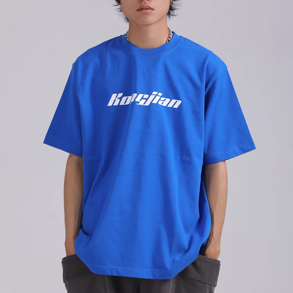 

High quality letter printing heavyweight 250gsm t shirts oversized avec impression t-shirt