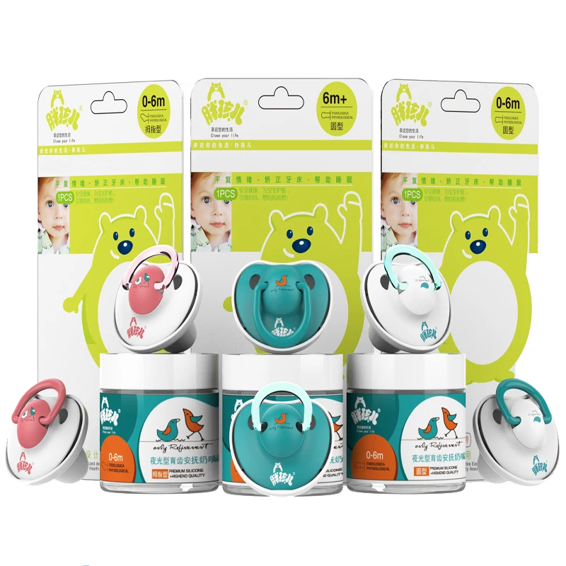 

Wholesale Safety Soft Food Grade Silicone Dummy Baby Pacifier With Cover