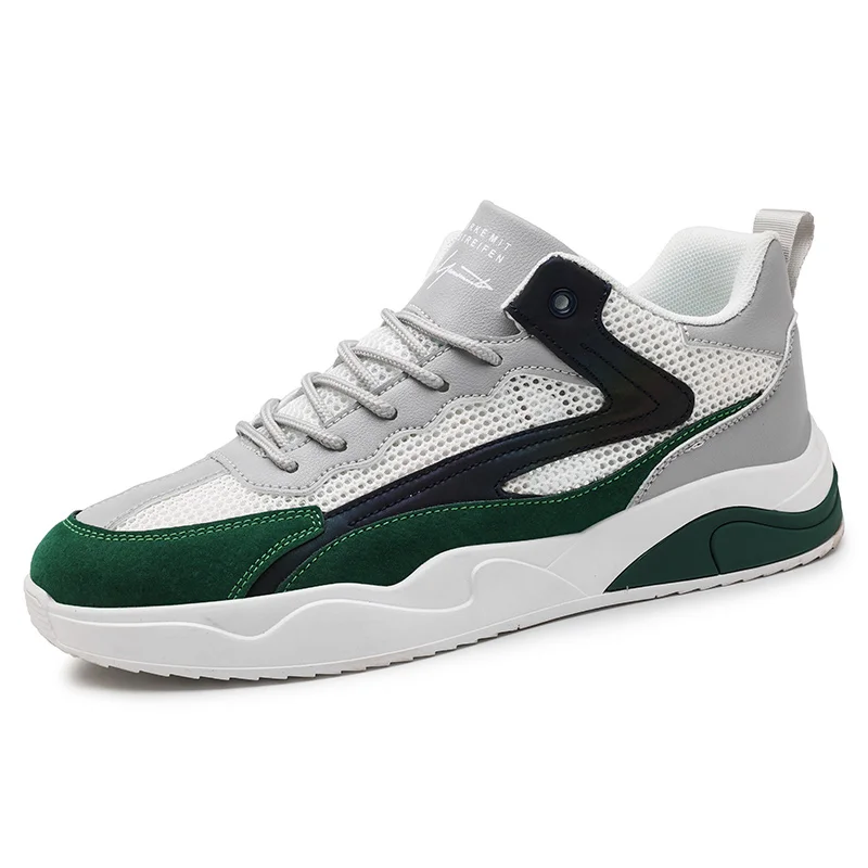 

New 2021 Sport Mesh Walking Style Flat Lace-Up Low Top Sneakers Breathable Men Shoes Fashion Sneaker, Optional