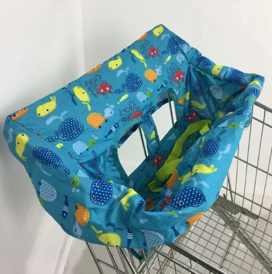 

2019 Baby Shopping Cart Cover Universal Fit Ultra Plush Cotton Safety Harness Machine Washable For Baby Toddler, Colorful fish