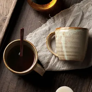Image of Factory direct wholesale eco personalized ceramic porcelain reactive glazes tea milk cafe cup and coffee mug cup