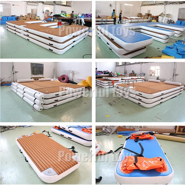 

China drop stitch inflatable dock pontoon dock inflatable floating dock flooring, Customized