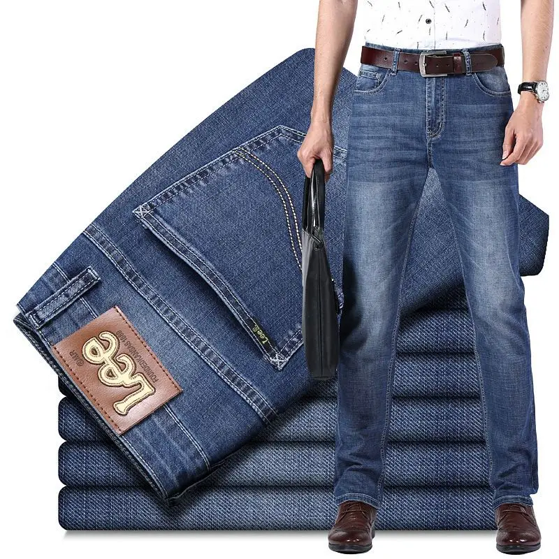 

High quality jeans men Multi-Colorjeans for men pocket Business Leisure plus size men's jeans, Picture shows