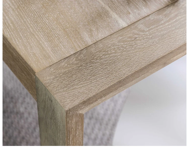 Event rental use rectangular oak wood dining table