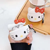

3D Silicone Cute Hello Kitty Cartoon Cat Case for Airpods 1 2 Earphone Case