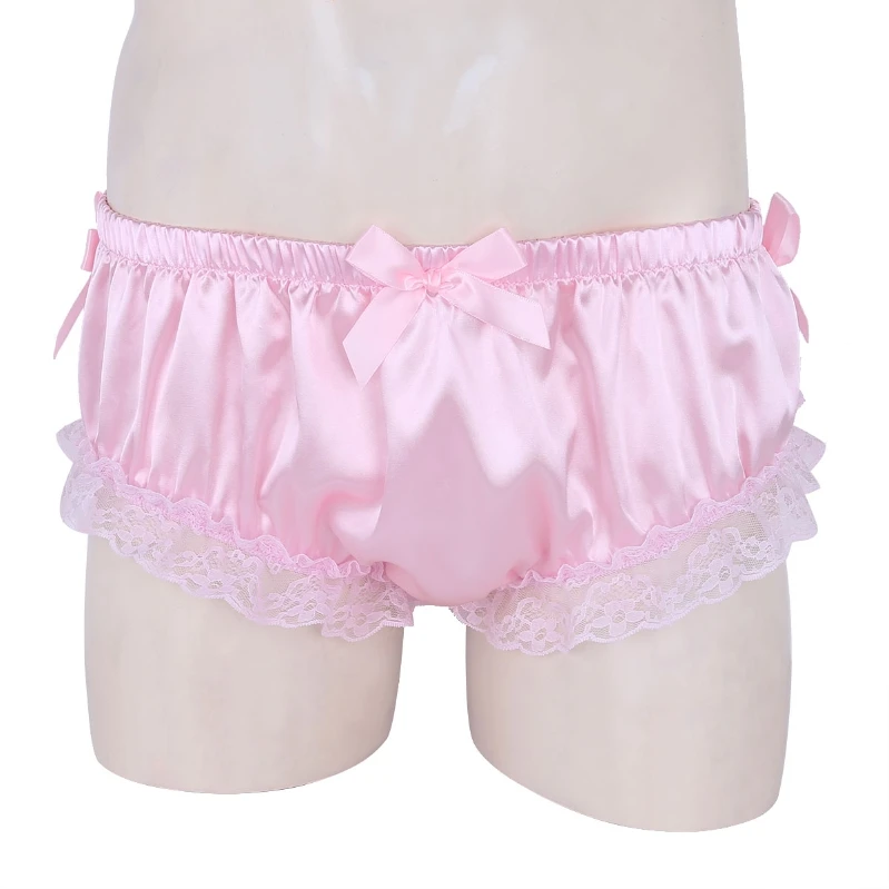 

iEFiEL Mens Sexy Briefs Crossdress Lingerie Ruffled Floral Lace Bikini Sissy Underwear Knickers Panties Clubwear