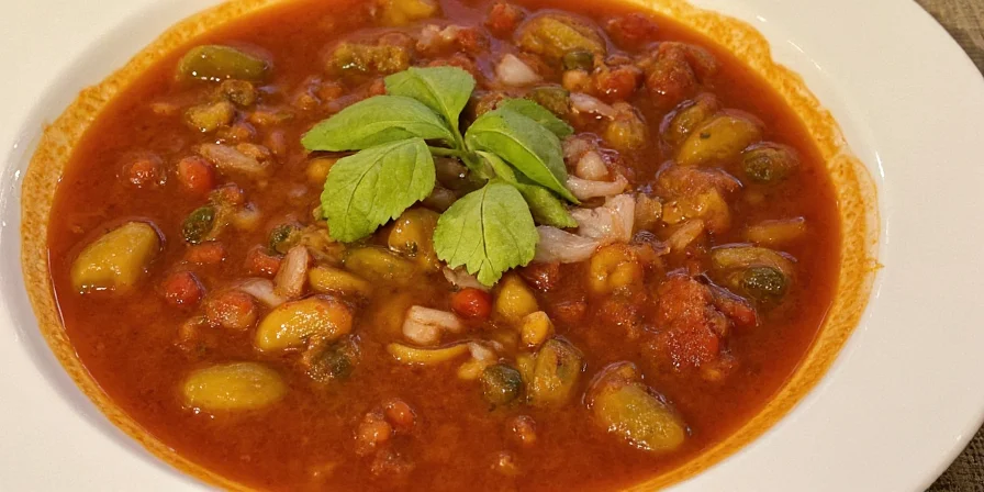 Freshly made Spanish sofrito in a pan