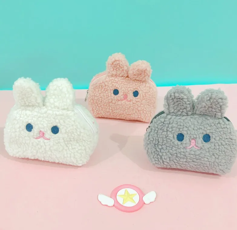 

korea style ins embroidered cashmere cute mini cosmetic bag makeup lipstick pouch