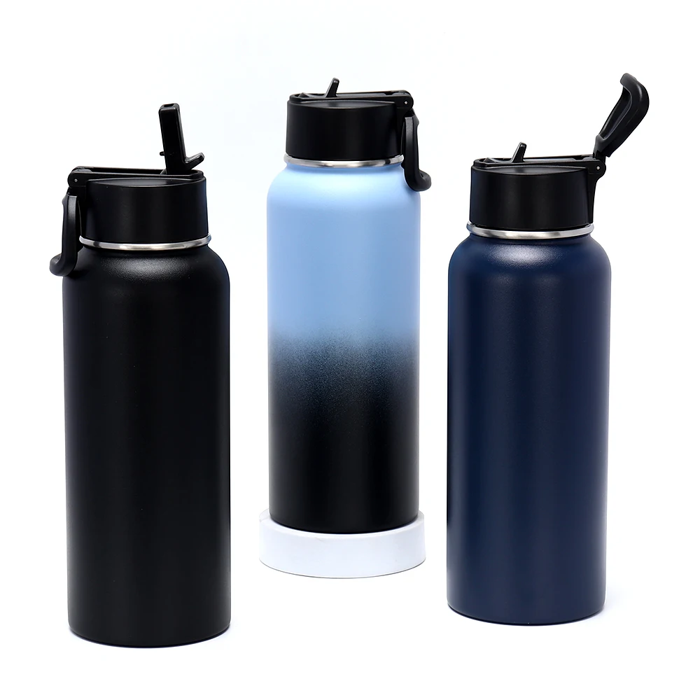 

Top Seller BPA Free Insulated Water Bottles Sports Stainless Steel Water Bottle With Straw Lid