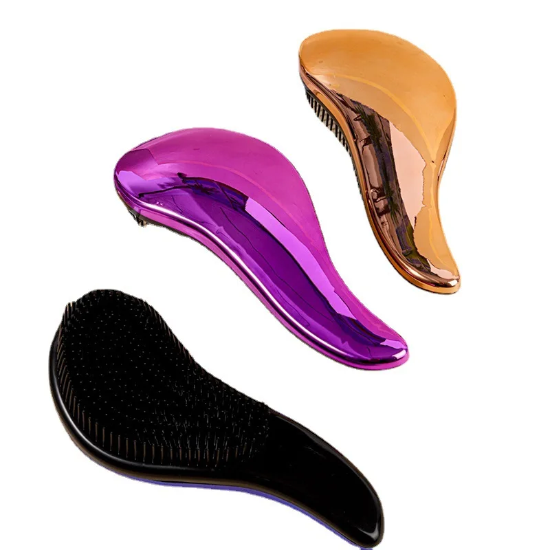 

Fashion Salon Styling Hair Comb Custom Logo Detangler Hairbrush ABS Anti-static Tangle Detangling Hair Brush