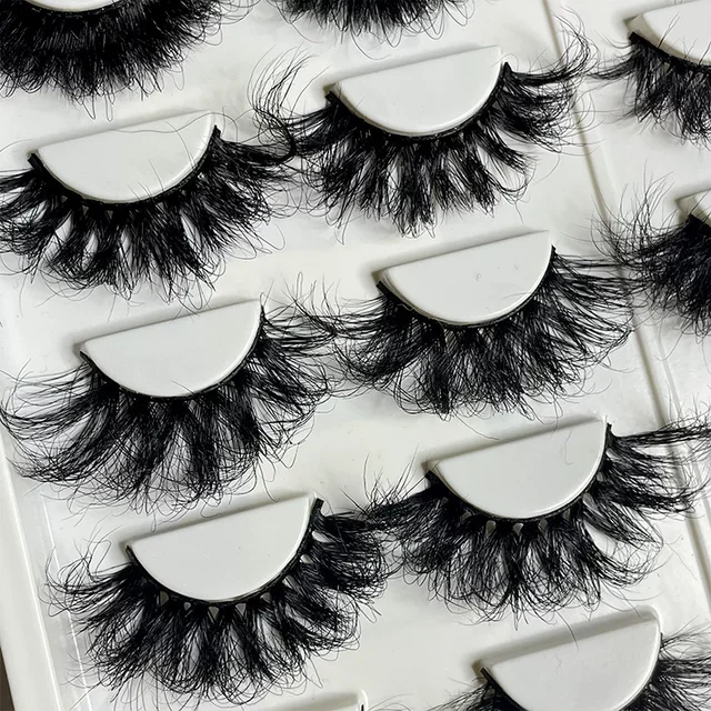 

25mm Siberian Real Mink Eyelashes Wholesale Private Label Custom Eyelash Packaging Box Mink Lashes3d Wholesale Vendor, Natural black