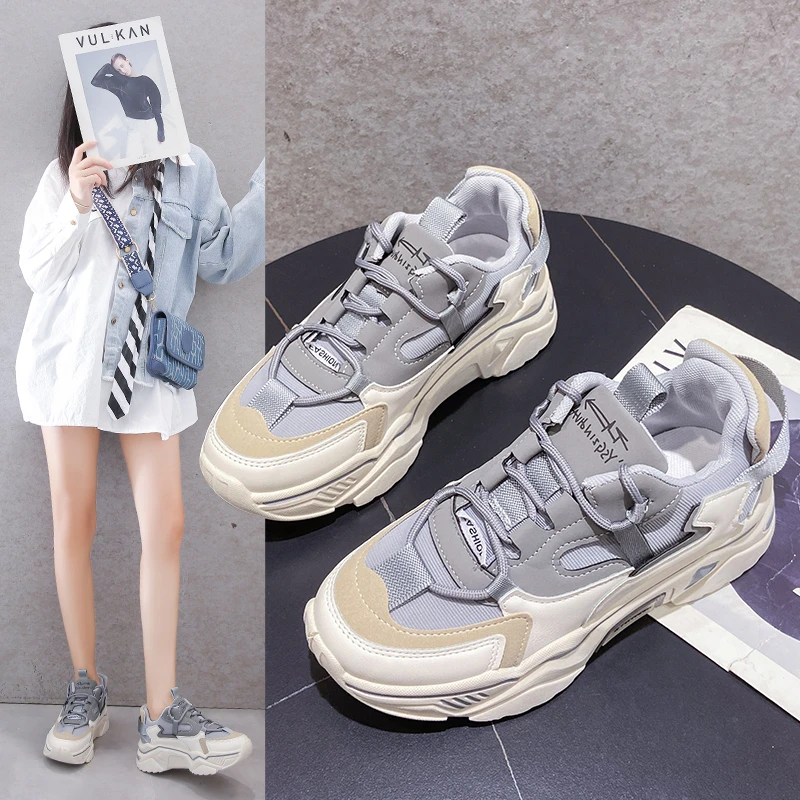 

Women Sneakers 2022 Platform Chunky Casual Breathable Fashion Shoes Mesh Vulcanized Ladies Female Footwear Tenis Sneaker, Pantone color is available