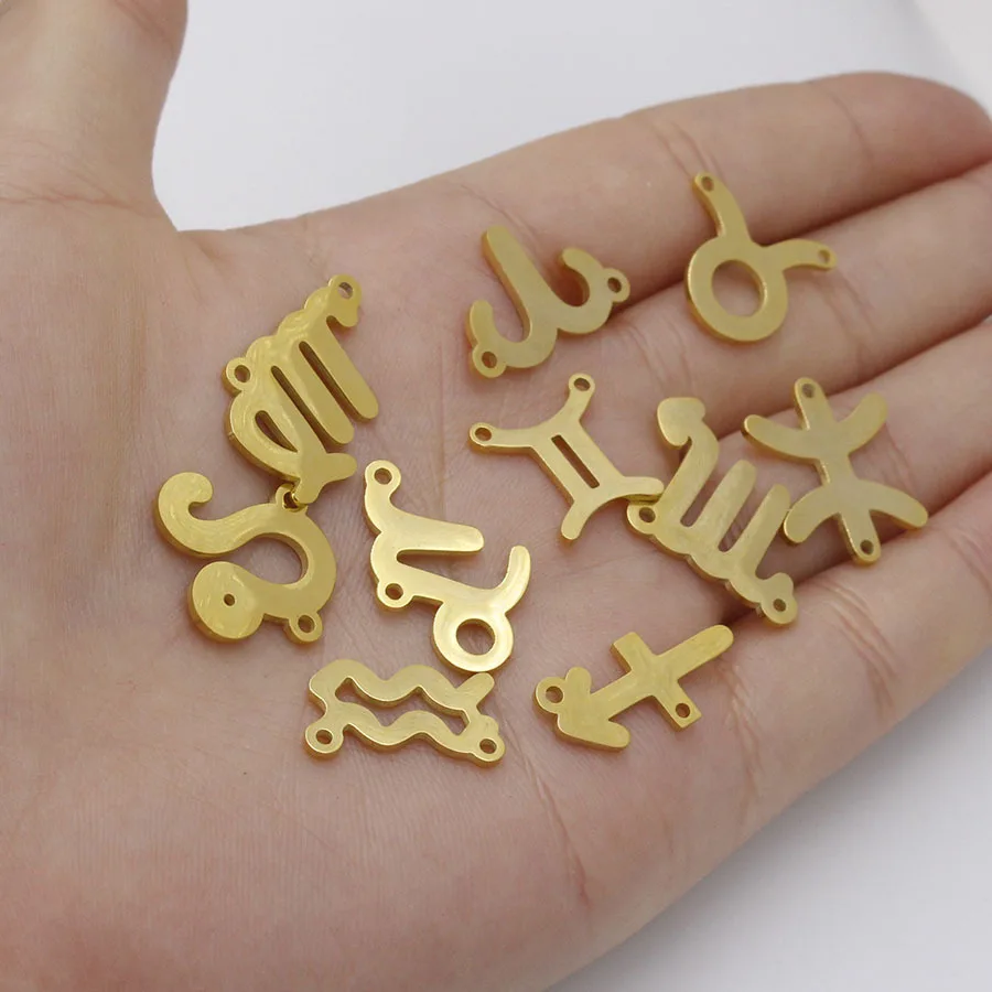 

2021 Sailing Jewelry Stainless Steel Gold Constellation Accessories Stainless Steel 12 Constellation Accessories