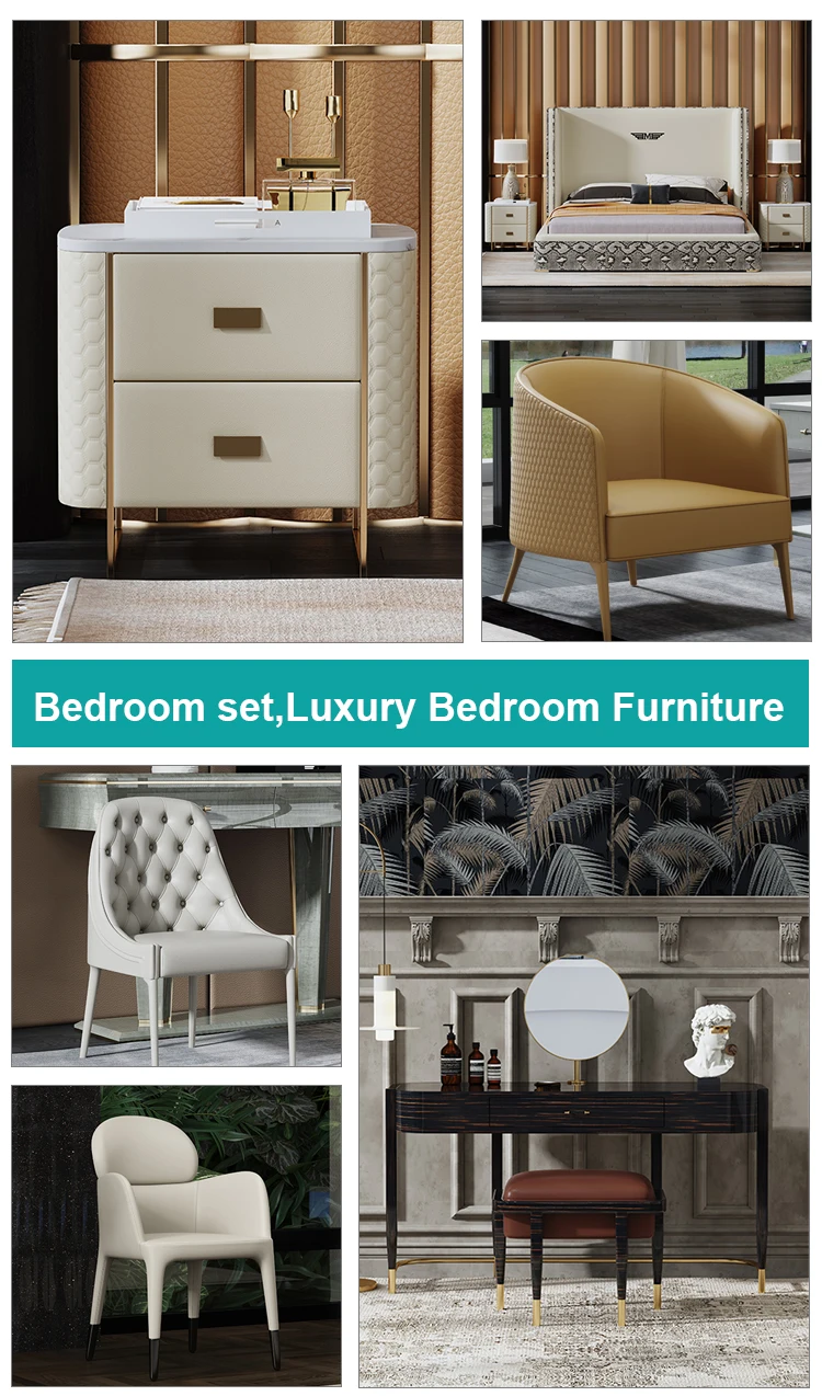 Modern Wooden Bedroom Furniture Bed Stand Side Luxury Bedside Table