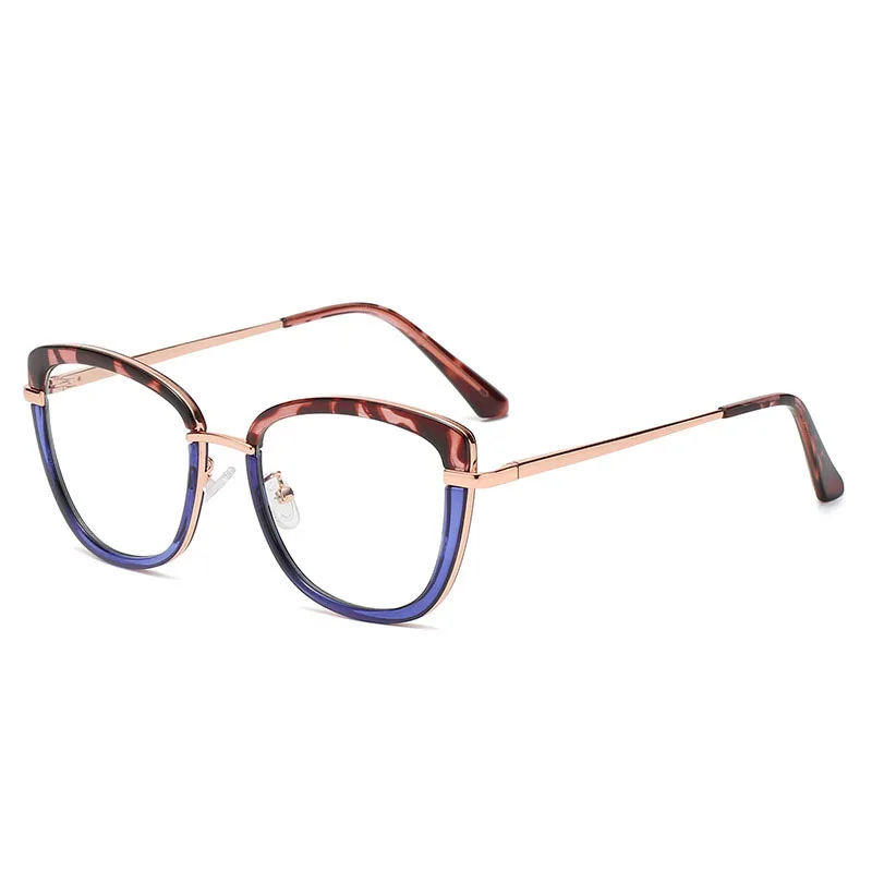 

2021 Fashion Quality Oversized Uv400 Protection Transparent Tr90 Round Cat Frame Glasses For Men Women